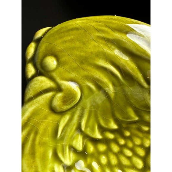 McCoy USA Chicken Plates #245 Vintage Green Hen Serving Dish Platters Set Of 2 - Picture 6 of 12